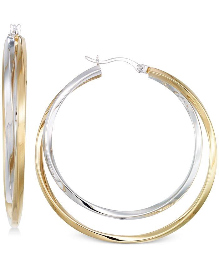 golg and silver hoop